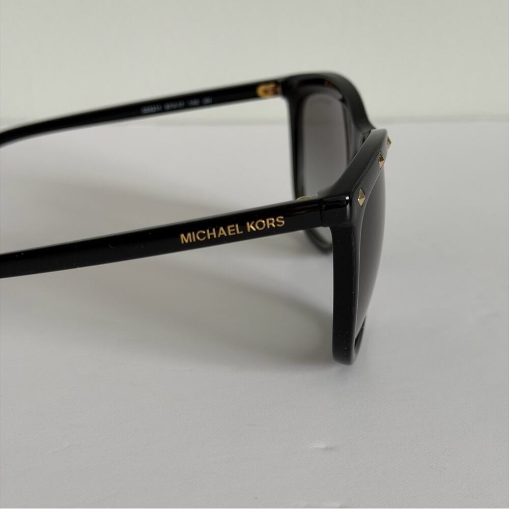 Michael Kors Las Vegas Oversized Studded Sunglasses Black Gold - Picture 4 of 8